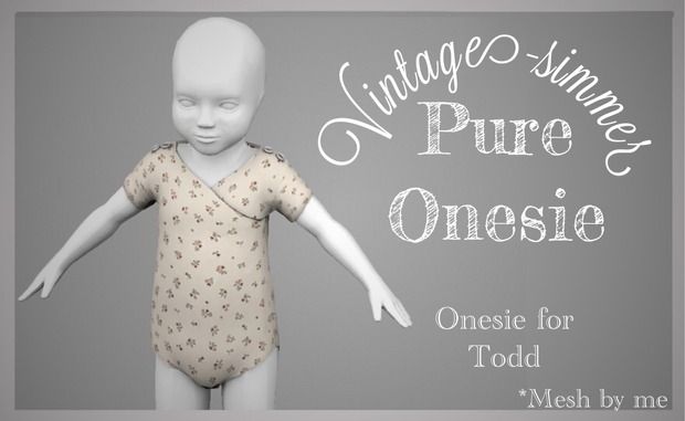 an image of a baby doll with the words vintage summer pure onesie