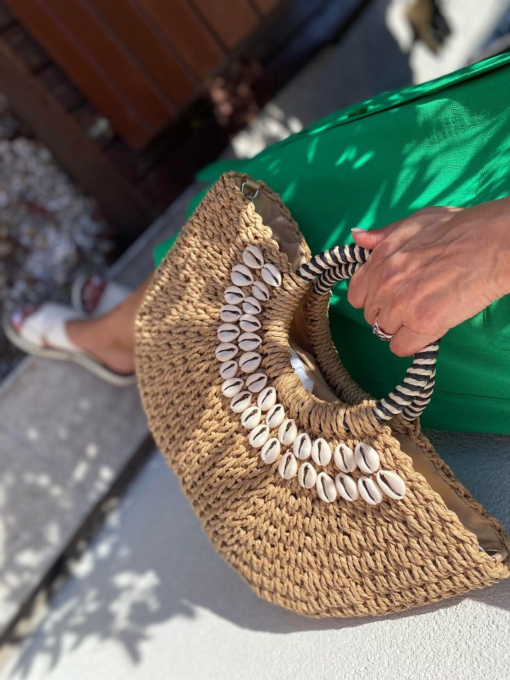 Very stylish for the beach and daily life... Beachy Beach Bag With Braided Handles For Vacation, Casual Straw Bag For Summer Outings And Vacation, Casual Straw Bag For Summer Vacation, Summer Travel Shoulder Bag In Sand Color, Summer Tote Shoulder Bag In Sand Color, Large Capacity Summer Beach Bag In Sand Color, Rectangular Sand Beach Bag For Summer, Natural Handheld Bag For Beach Season, Summer Rectangular Sand Beach Bag