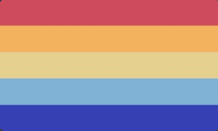 the rainbow flag is shown in different colors