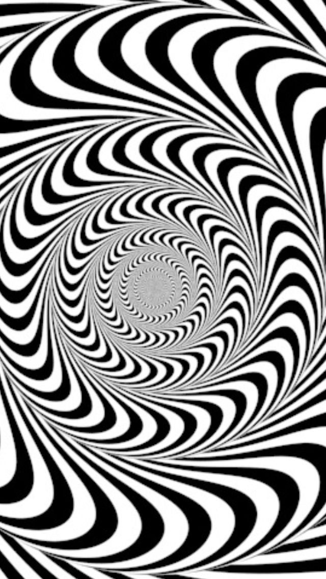 an abstract black and white spiral design