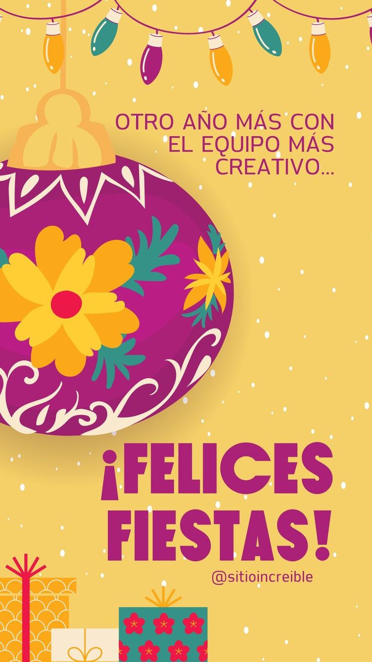 an easter egg with flowers on it and presents in front of the words felices fiestas