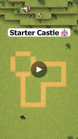 a screenshot of a game with the words start castle on it