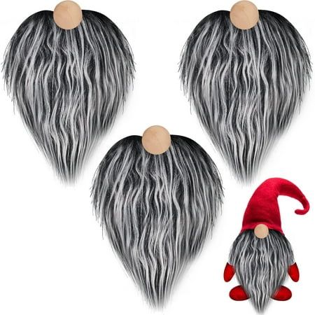 three gnomes with long gray hair and red noses