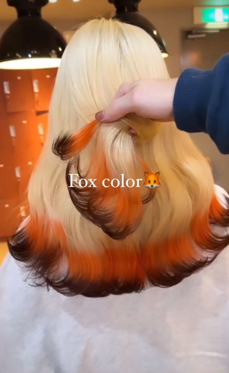 Fox Hairstyle, Fox Hair Dye, Dyed Tips, Tail Hairstyle, Fox Tail, Dyed Hair Inspiration, Pretty Hair Color, Hair Up Styles, Dye My Hair