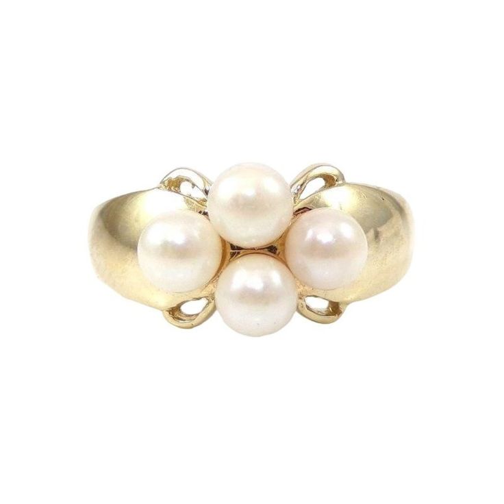 Solid 10k Yellow Gold 5mm White Pearl Cluster Ring Size 8.5 U.S. Ring Size - 8.5 Ring Face Length X Width In Mm - 10 X22 Gram Weight - 4.6 Main Stone - Pearl Main Stone Length X Width In Mm - 5 X 5 Inventory Code - Gia-189-Dd22-Ms175-A107d Hallmarked - Yes Tested - Yes Notes - Professionally Cleaned, Polished, And Tested. Please Contact Us With Any Questions. We Love To Hear From Shoppers. Thank You For Your Interest. Pearl Cluster Ring, S Ring, Pearl Cluster, Cluster Ring, White Pearl, Womens Jewelry Rings, Pearl White, Ring Size, Yellow Gold