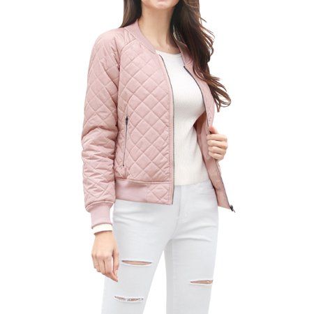 Unique Bargains Women's Quilted Zip Up Moto Raglan Sleeves Bomber Jacket S Pink, Size: Small, Black Very Short Dress, Rockabilly Dress, Cap Dress, Cosplay Dress, Plus Size Maxi Dresses, Look Stylish, Favorite Dress, Quilted Jacket, Look Fashion