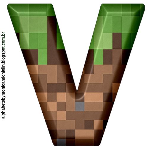 the letter v is made up of blocks