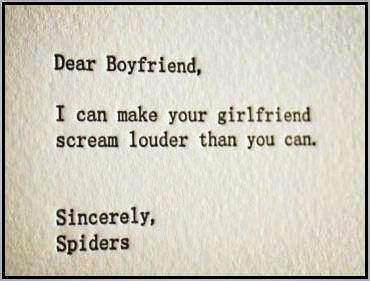 an old typewriter with the words dear boyfriend, i can make your girlfriend scream louder than you can