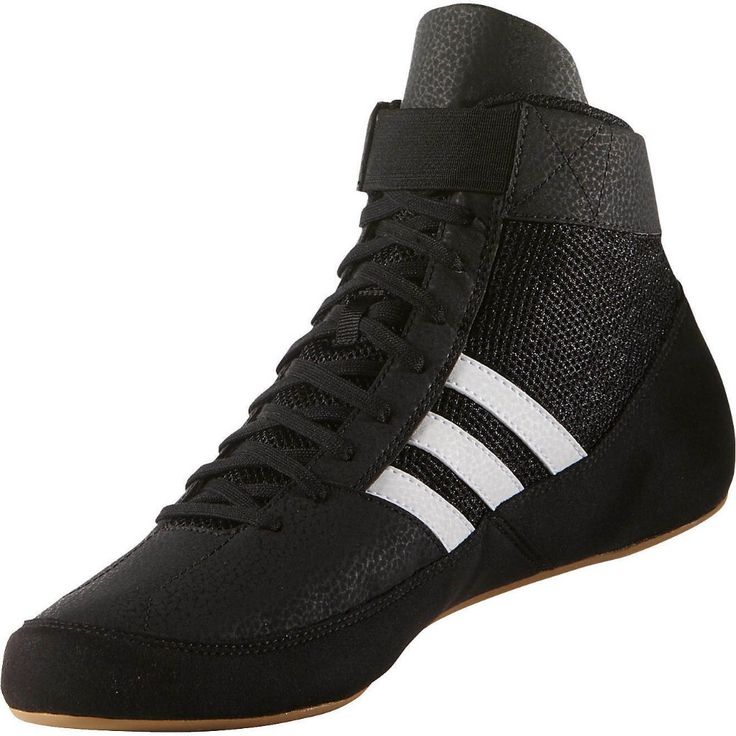 New In Original Box Men's Adidas Aq3325 Hvc Wrestling Black/White Shoes $80 Take Down Your Opponent While Wearing The Adidas Men's Hvc 2 Wrestling Shoes. These Shoes Are Designed With Full-Length Outsoles For Consistent Contact With The Mat And Synthetic Suede Uppers With Synthetic Leather Overlays To Provide Durability. Single-Layer Mesh In The Uppers Provides Ventilation To Help Keep Your Feet Cool. Color: Black/White, See Pictures Adidas Golf Shoes, Black White Shoes, Wrestling Shoes, Black And White Shoes, White Shoes Sneakers, Adidas Running Shoes, Black Gums, Adidas Running, Running Shoes Sneakers