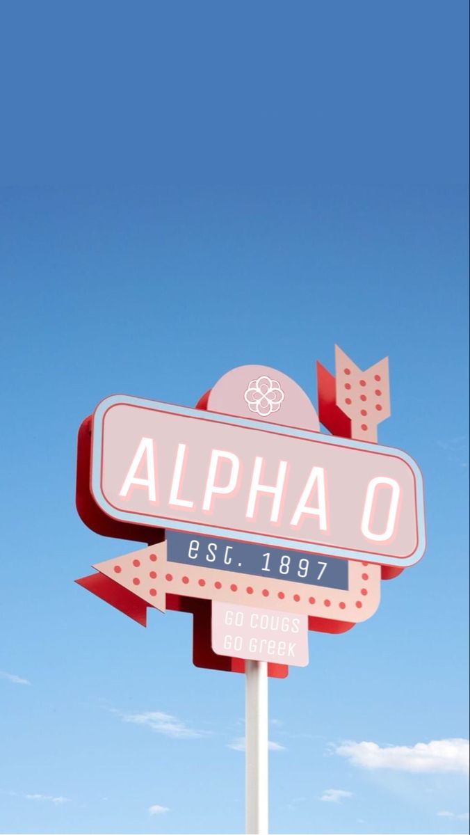 a street sign with arrows pointing in different directions and the words alpha o on it