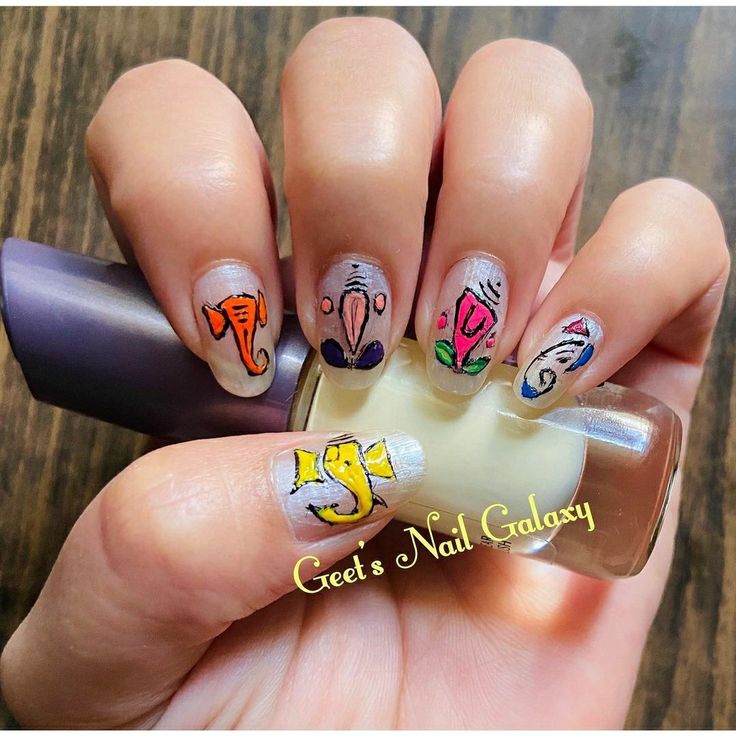 🌈 @geetapatil27_ Ma'am Ganpati Nails, Nail Arts, Nail Art, Nails, Quick Saves, Art