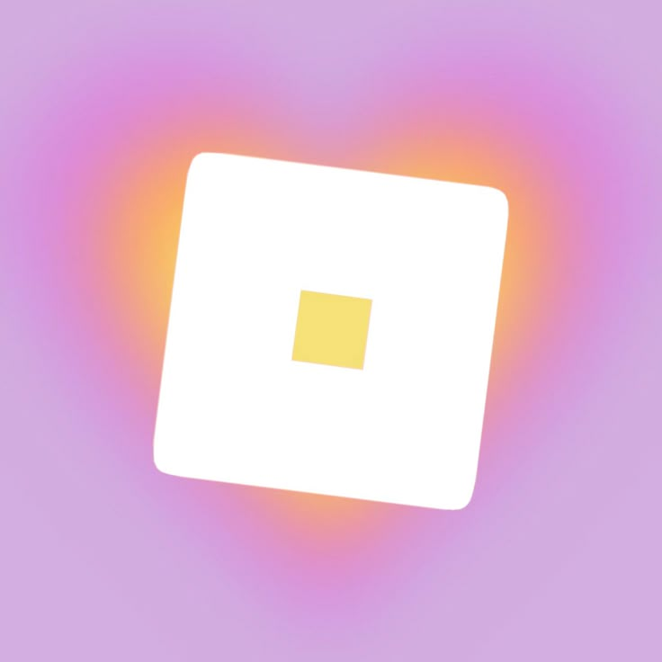 a square with a yellow rectangle in the center on a purple and pink background