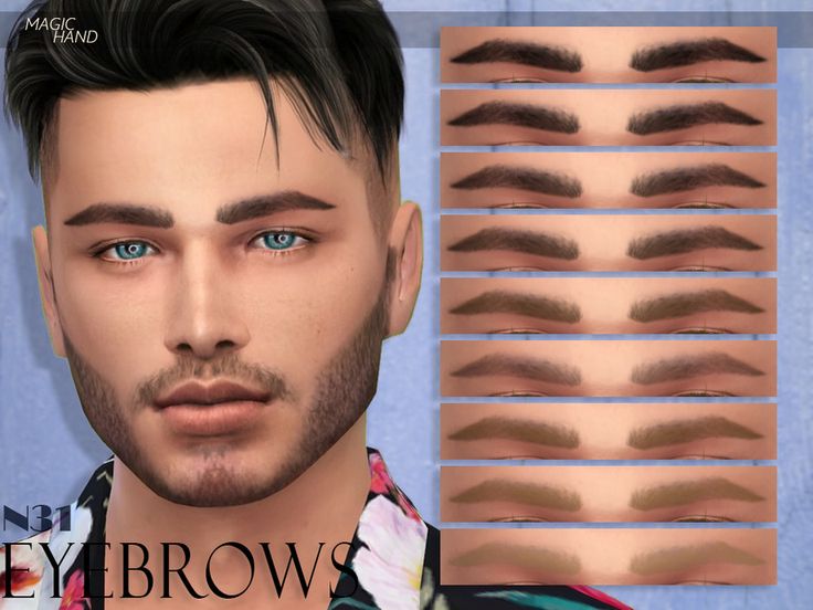 an image of a man's eyebrows for the simse game eyeshadp