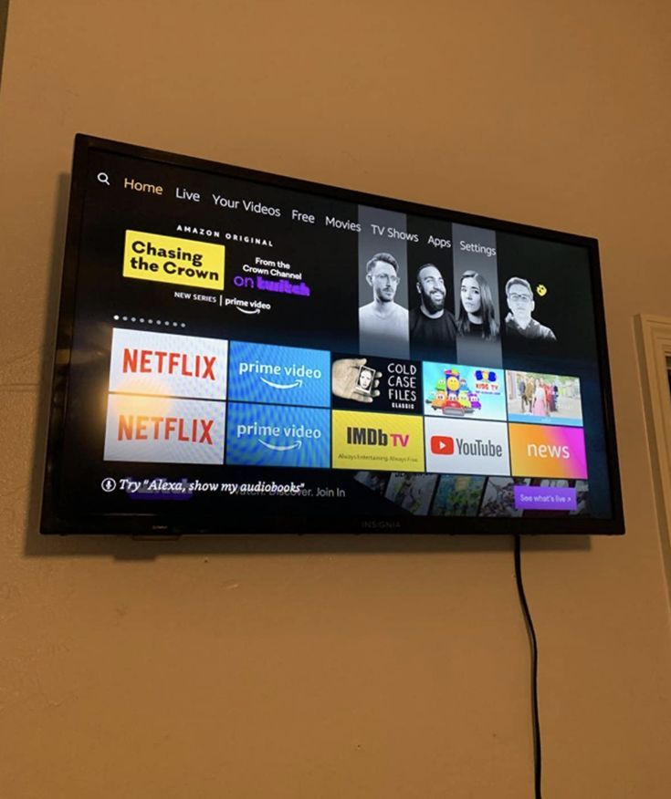 a flat screen tv mounted on the wall