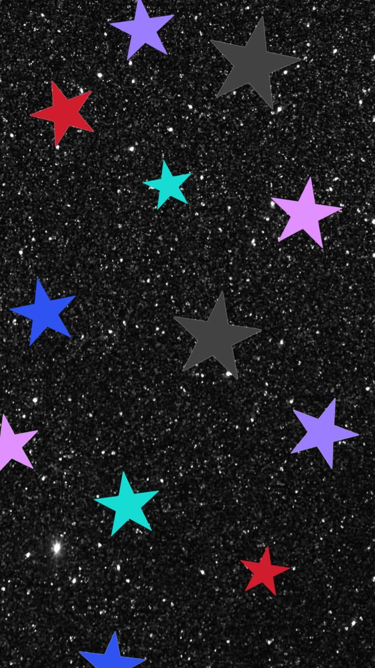 the stars are all different colors in the night sky