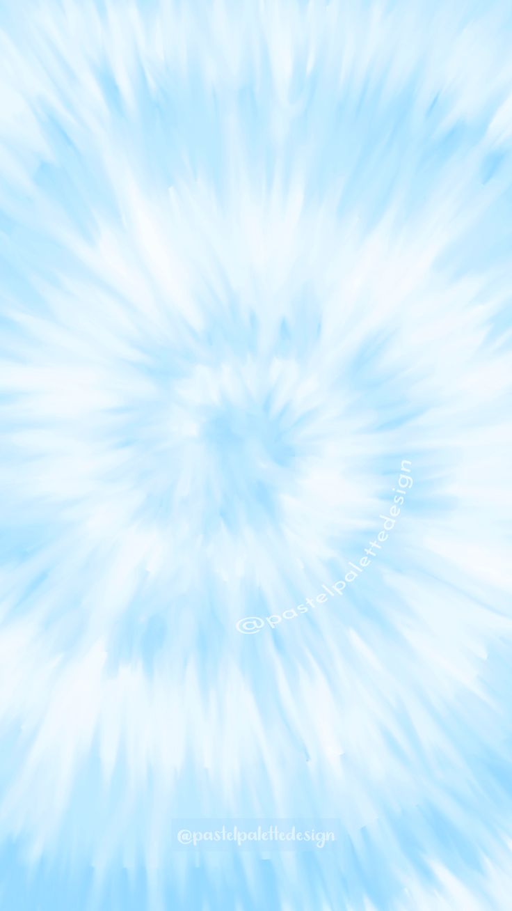 a blue and white background with some clouds in the sky, as well as an abstract design