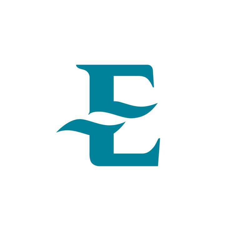 the letter e is made up of two birds flying in the air and one bird has its wings spread out