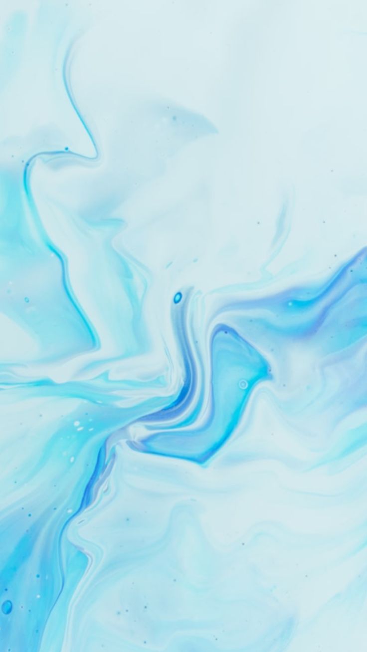 an abstract painting with blue and white colors