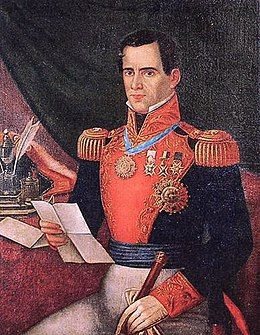 a painting of a man in uniform holding a piece of paper and looking at the camera