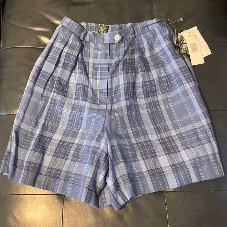 Adorable Plaid Shorts By Ralph Lauren. Brand New With Tags Attached And Extra Buttons. 100% Linen. 27 Inch Waist High Waist At 12 Inch Rise Waist To Hem: 19 Inches Cuffed. Pleated, With Pockets! Bundle And Save! Make Me An Offer! Casual Fitted Ralph Lauren Bottoms, Fitted Casual Ralph Lauren Bottoms, Ralph Lauren Fitted Casual Bottoms, Casual Ralph Lauren Shorts With Pockets, Ralph Lauren Casual Shorts With Pockets, Casual Ralph Lauren Short-length Bottoms, Ralph Lauren Bottoms With Built-in Shorts For Summer, Ralph Lauren Summer Bottoms With Built-in Shorts, Summer Ralph Lauren Relaxed Fit Bottoms