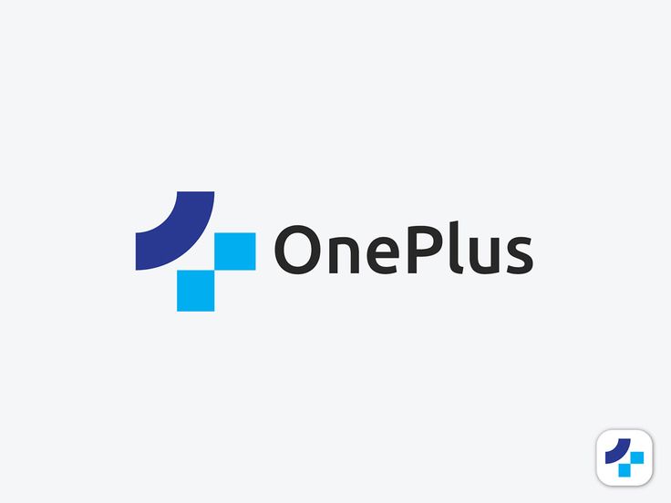 the logo for oneplus is shown in blue and black on a white background