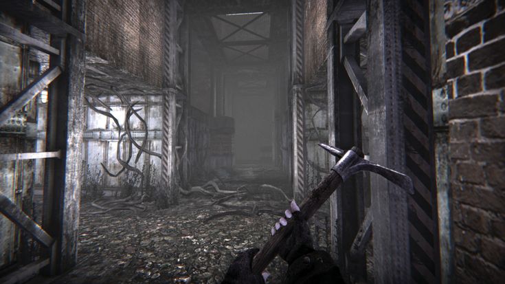 an image of a creepy looking hallway in a game