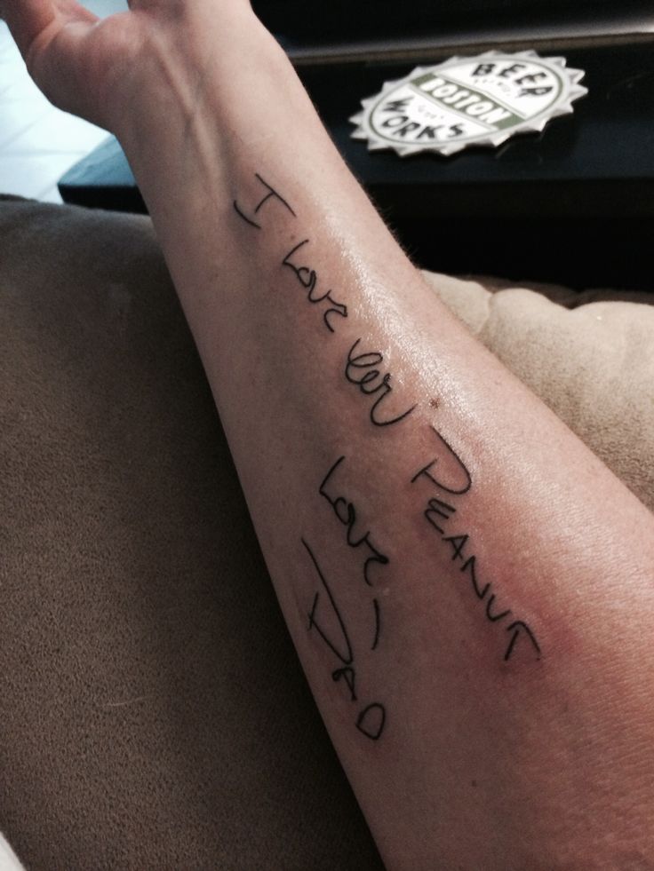 a person's arm with writing on it