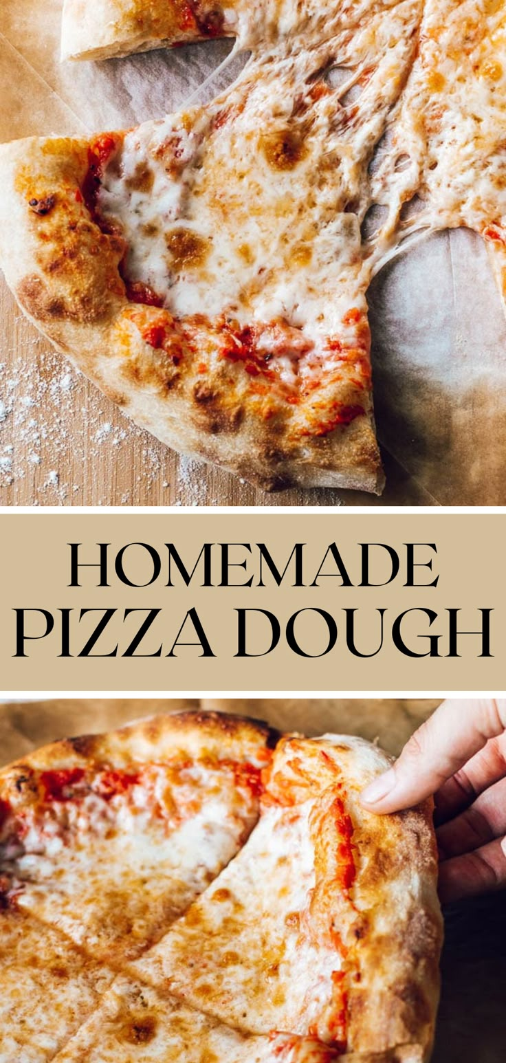 the homemade pizza dough is ready to be eaten