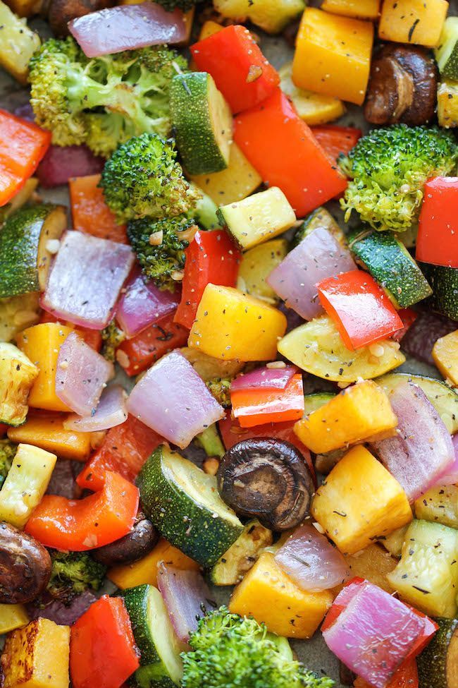 a mixture of vegetables including broccoli, peppers and mushrooms