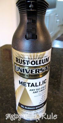 a bottle of rustoleum sitting on top of a counter