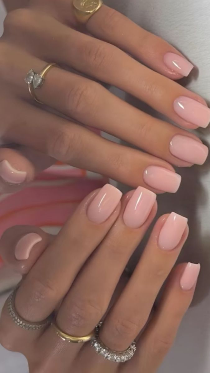 Neutral Nails Acrylic, Natural Acrylic Nails, Nagel Tips, Girly Acrylic Nails, Basic Nails, Simple Acrylic Nails, Pink Acrylic Nails, Neutral Nails, Clean Nails