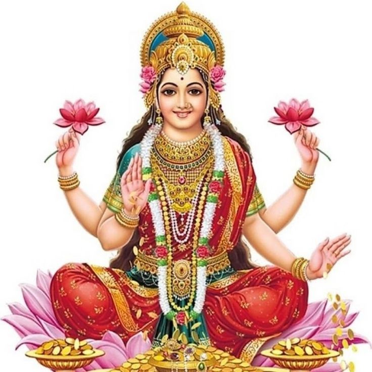 the hindu god sitting on lotuses in front of a white background with pink flowers