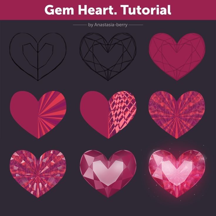 heart shapes are shown in pink and red colors, with the text gen heart tutor