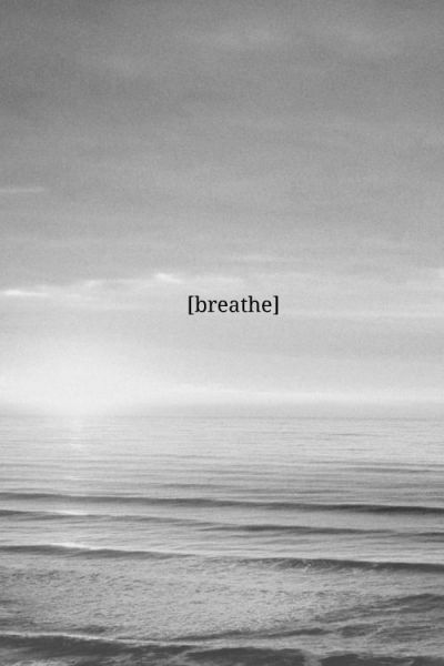 a black and white photo with the words breathe on it