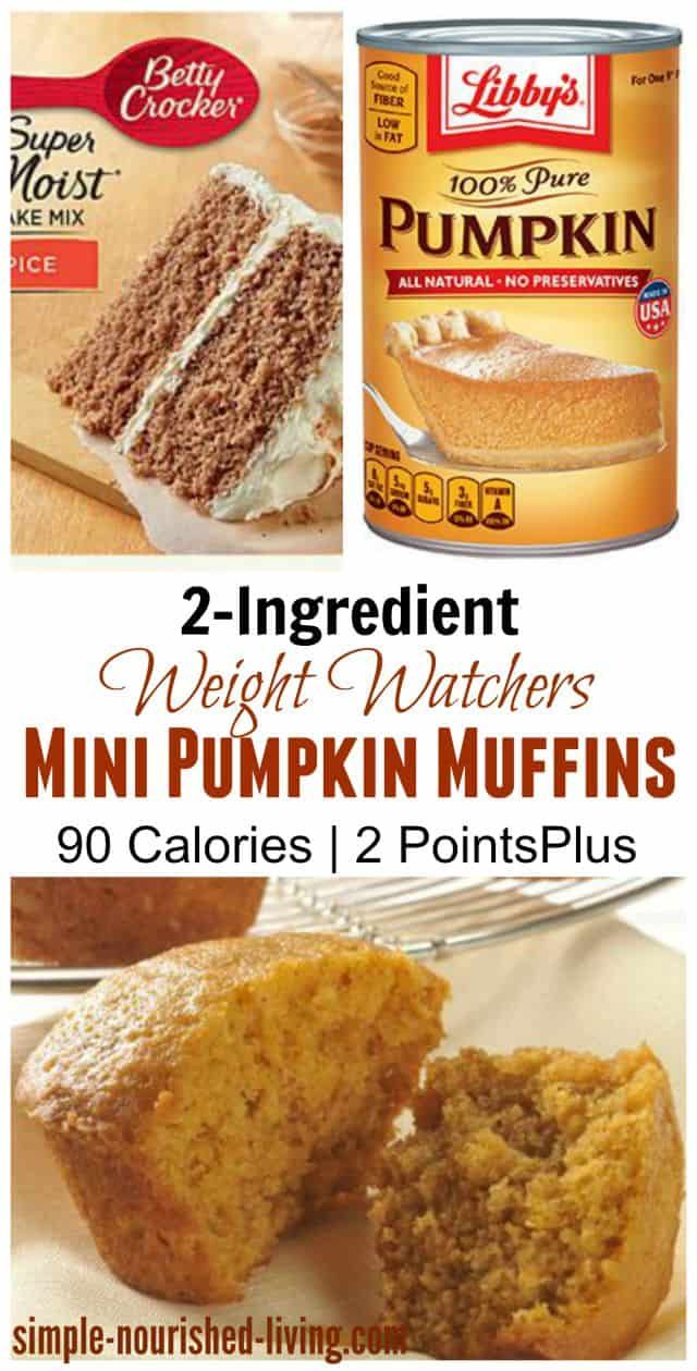 two ingredient weight watchers mini pumpkin muffins are on sale for just $ 2