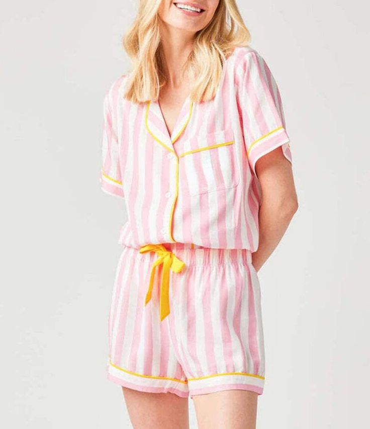 Shop for Katie Kime Retro Stripe Woven Shorty Pajama Set at Dillard's. Visit Dillard's to find clothing, accessories, shoes, cosmetics & more. The Style of Your Life. Striped Pajama Pants, Katie Kime, Bridal Pajamas, Church Dress, Short Pj Set, Cuddl Duds, Striped Pyjamas, Retro Stripes, Embroidered Clothes