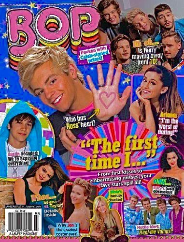 the cover of pops magazine with photos of people on it