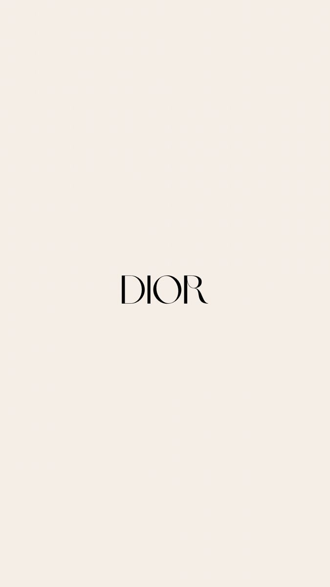 the word dior written in black on a white background