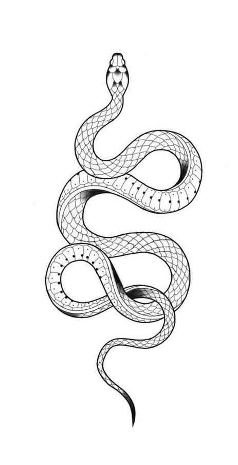 a black and white drawing of a snake