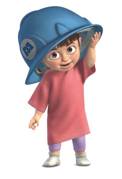 a cartoon character wearing a blue helmet and holding his hands up to the side with one hand