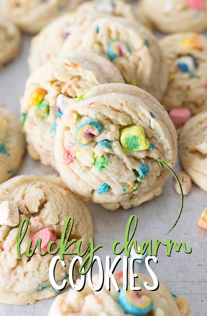 lucky charms cookies with sprinkles on top