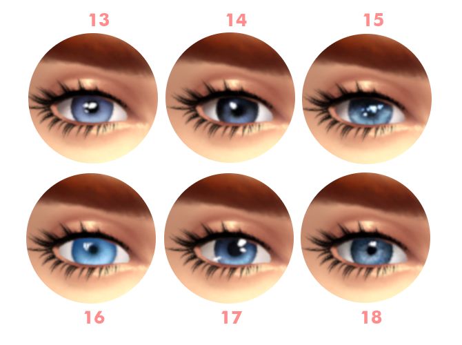 the different types of blue eyes are shown in this image, and each one is labeled with