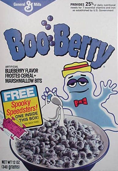 a box of boo betty cereal with blueberries