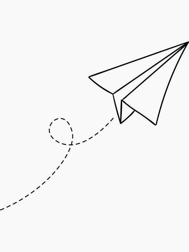 a paper airplane flying in the sky with an o on it's tail line