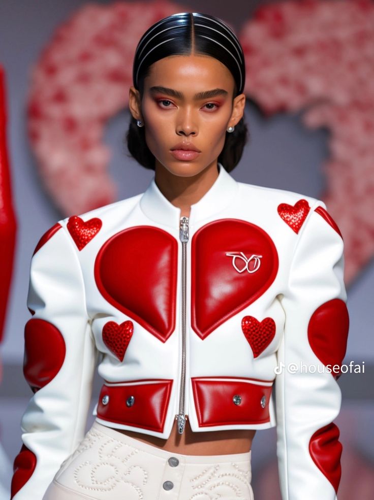 Heart Jacket, Look Festival, Stage Outfits, Festival Outfits, All About Fashion, Fashion Makeup, Look Fashion, Passion For Fashion, Runway Fashion