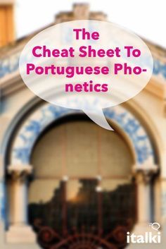 a building with a sign that says the chat sheet to portuguese pho - netics