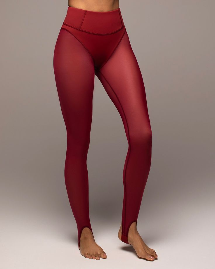 Ambient Stirrup Legging - Earth Red Sheer Leggings, Luxe Loungewear, Stirrup Leggings, Burgundy Leggings, Skirts And Dresses, Golf Dresses, Activewear Brands, Activewear Fashion, Athleisure Wear