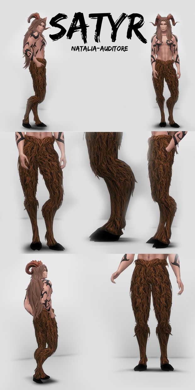 various poses for the character satyr