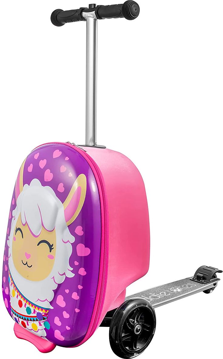 Suitcase Scooter, Luggage For Kids, Luggage Scooter, Scooter Luggage, Christmas Door Decorating Contest, Frozen Birthday Theme, Cute Suitcases, Unicorn Birthday Cake