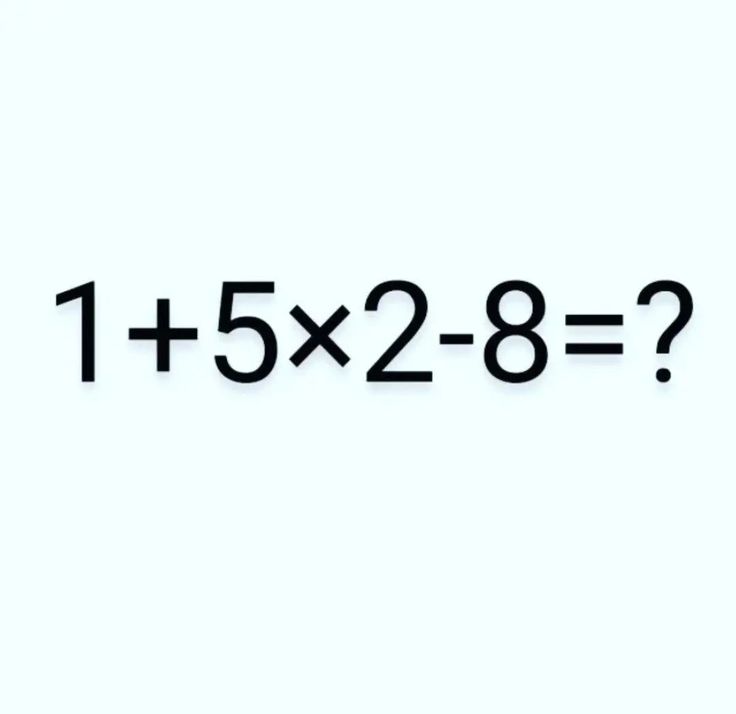 an image of a number line with the word 1 5x2 8 =?